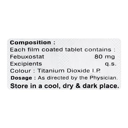 FEBUCARE 80mg Tablet 10's