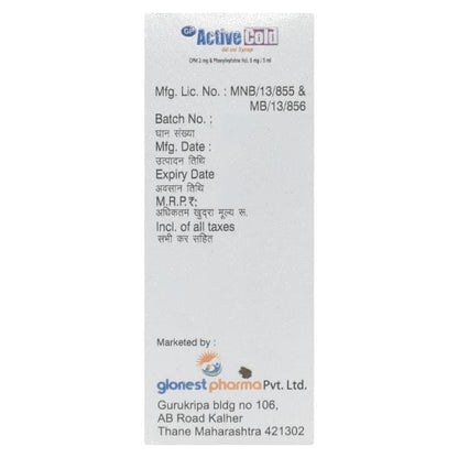 ACTIVE COLD Mixed fruit flavour Syrup 60ml