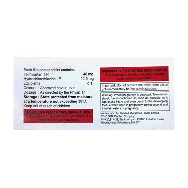 TELMIFREE H 40 Tablet 10's