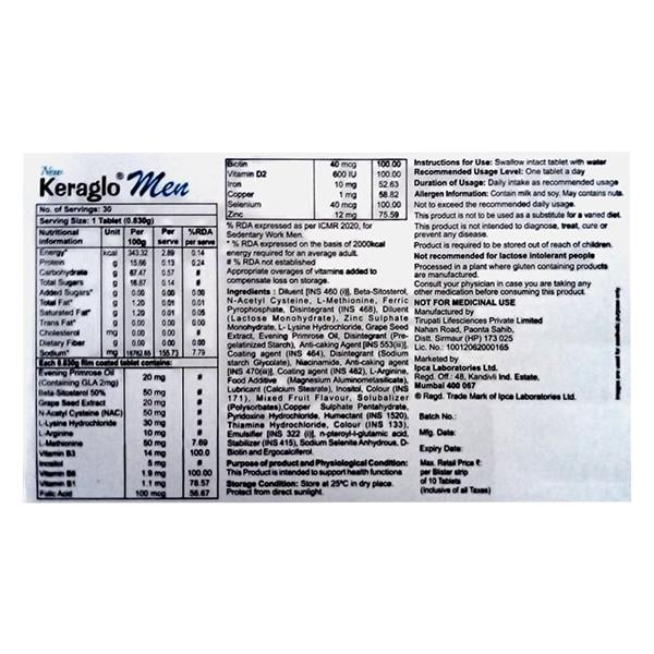 KERAGLO MEN NEW GLUTEN FREE Tablet 10's