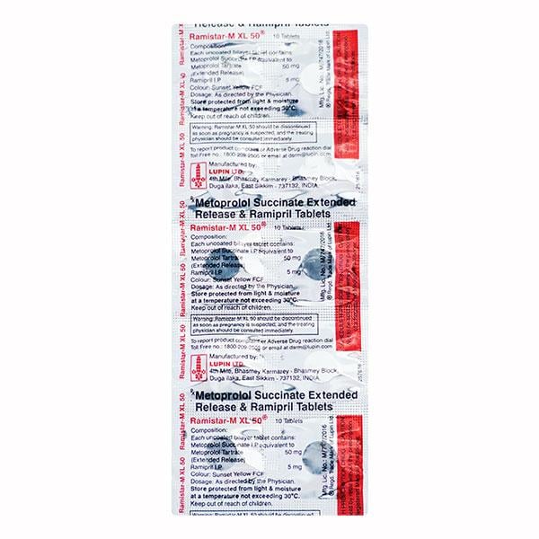 Ramistar M XL 50mg Tablet 10'S