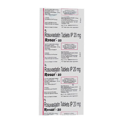 Rosur 20mg Tablet 10'S