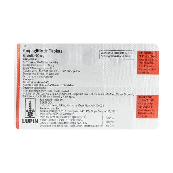 Gibtulio 10mg Tablet 10'S