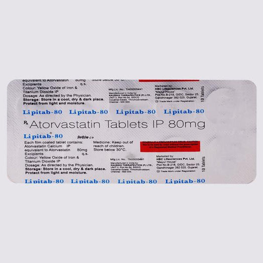 LIPITAB 80 Tablet 10's
