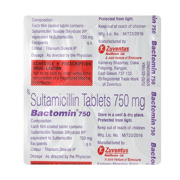 Bactomin 750mg Tablet 6'S