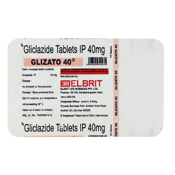 Glizato 40mg Tablet 15'S