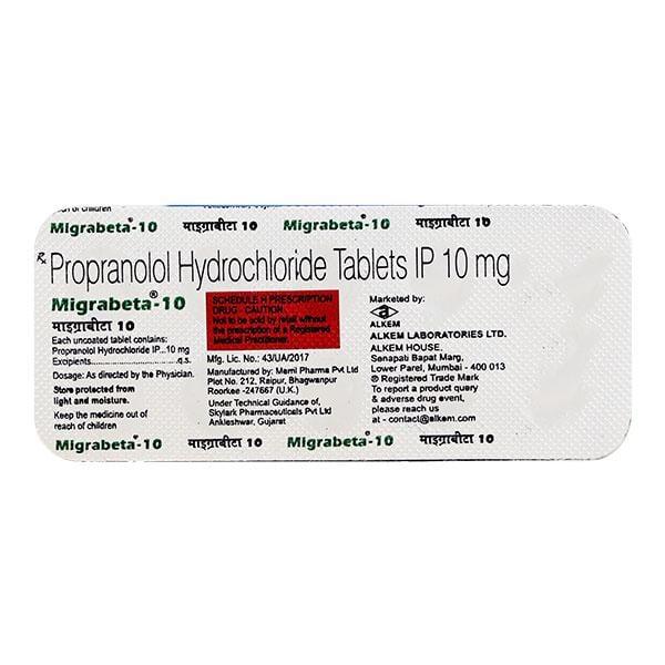 Migrabeta 10mg Tablet 10'S
