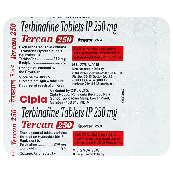 TERCAN 250 Tablet 7's