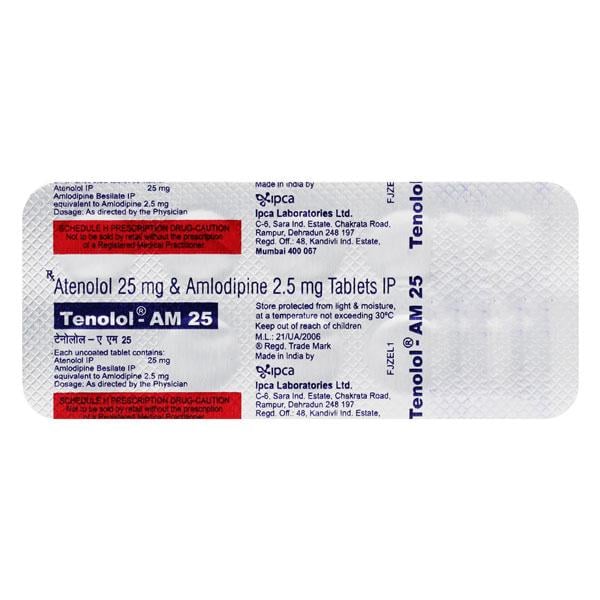 Tenolol AM 25mg Tablet 10'S