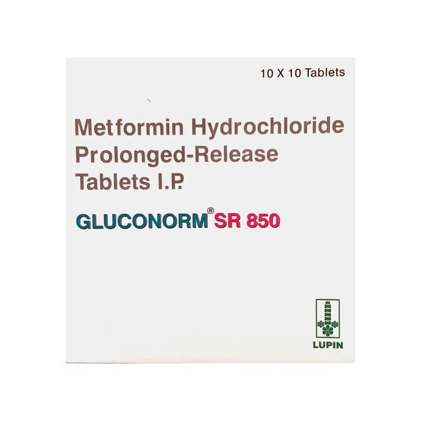 Gluconorm SR 850mg Tablet 10'S