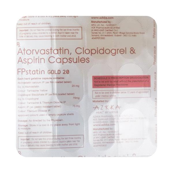 FPSTATIN GOLD 20 Capsule 15's