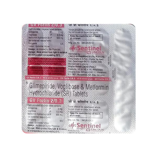 GV FORLIN 2/0.3 Tablet 15's
