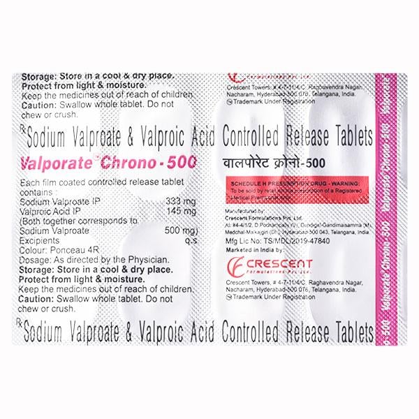 VALPORATE CHRONO 500 Tablet 10's