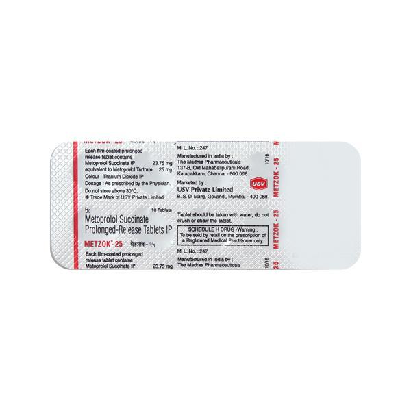 Metzok 25mg Tablet 10'S