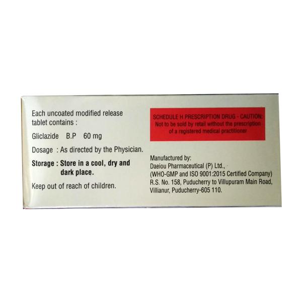 DIACLIDE 60 MR Tablet 10's