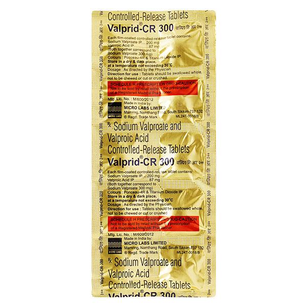 Valprid CR 300mg Tablet 10'S