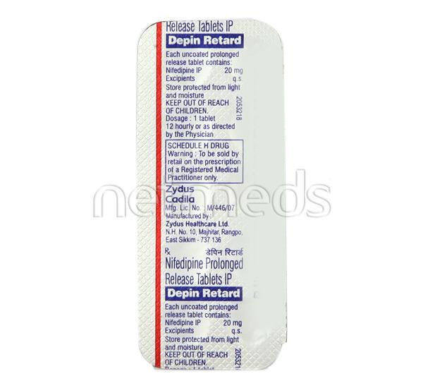 Depin Retard 20mg Tablet 10'S
