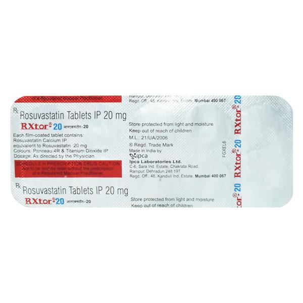 Rxtor 20mg Tablet 10'S
