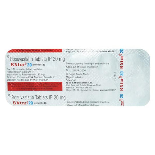 Rxtor 20mg Tablet 10'S