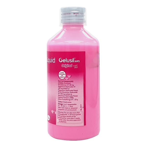 GELUSIL MPS ORIGINAL MINT FLAVOUR SUGAR FREE Liquid 200ml