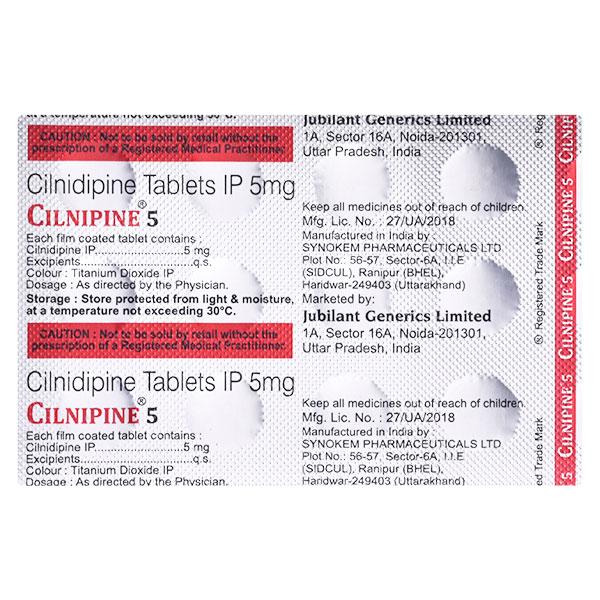 CILNIPINE 5 Tablet 15's
