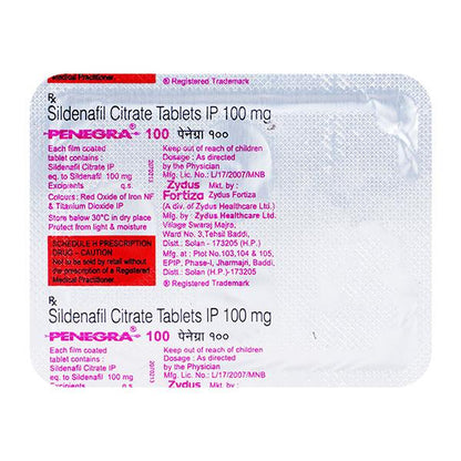 Penegra 100mg Tablet 4'S