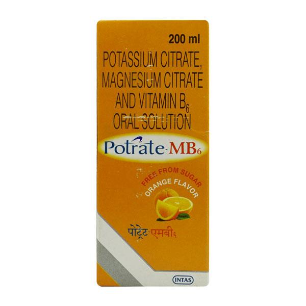 Potrate Mb6 Free from Sugar Orange Flavour Solution 200ml