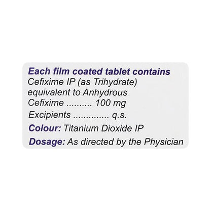 Cefix 100mg Tablet 10'S