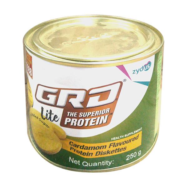 GRD LITE THE SUPERIOR PROTEIN NO ADDED SUGAR CARDAMOM FLAVOURED Diskettes 250g