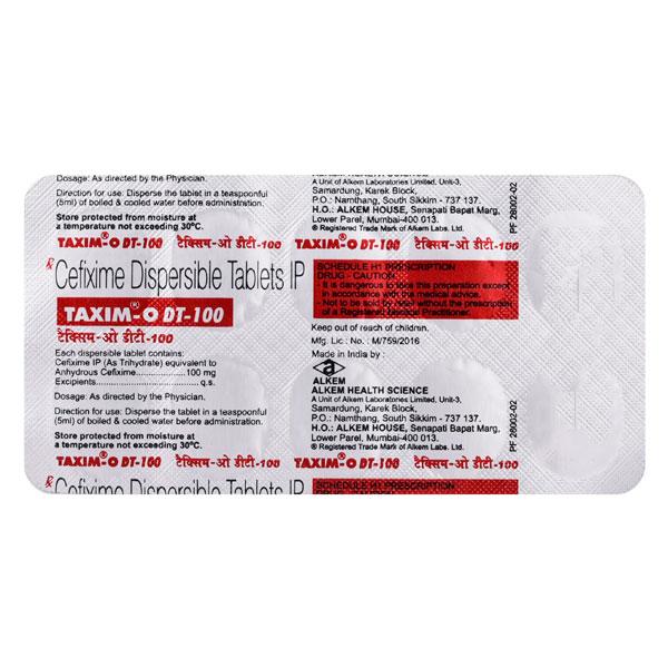 Taxim O DT 100mg Tablet 10'S