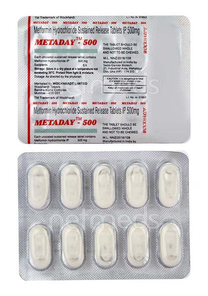 Metaday 500mg Tablet 10'S