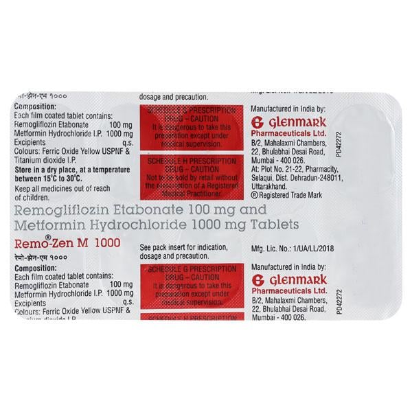 REMO ZEN M 1000mg Tablet 10's