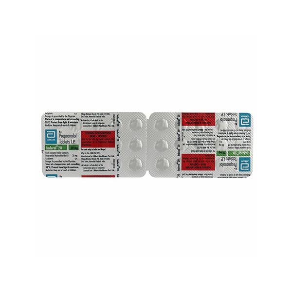 Inderal 20mg Tablet 15'S