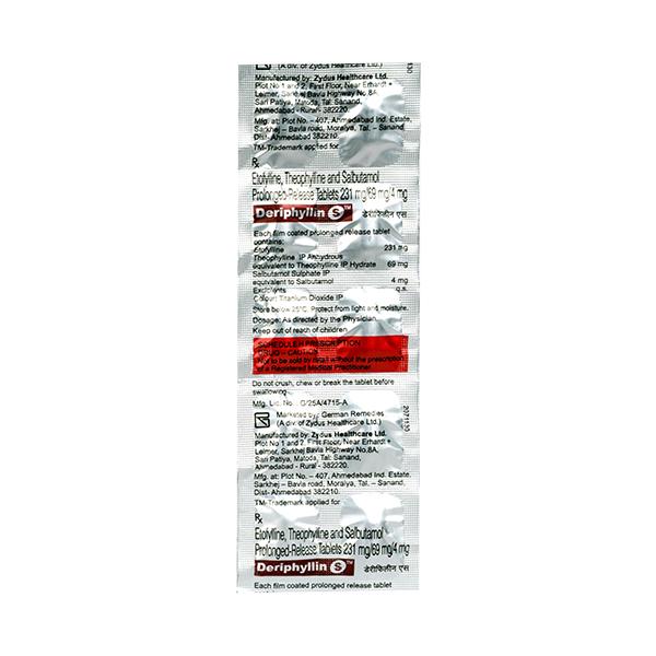 Deriphyllin S Tablet 10'S