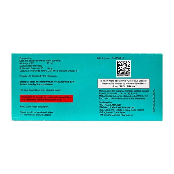 MIRABLAD S 25 Tablet 10's