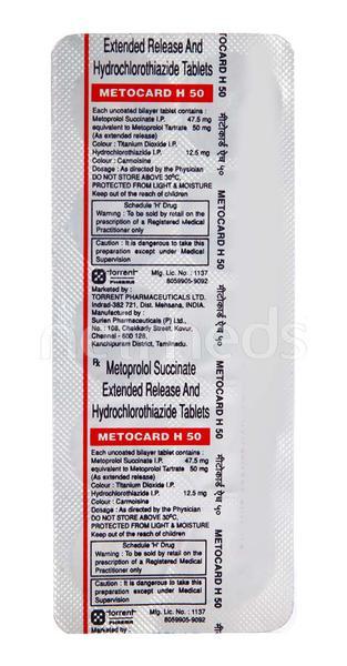 Metocard H 50mg Tablet 10'S