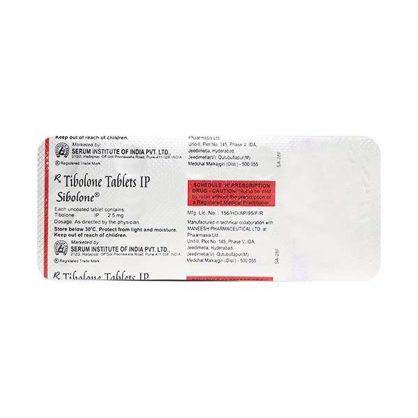 Sibolone 2.5mg Tablet 15'S