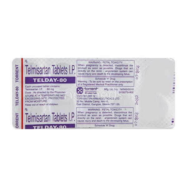 Telday 80mg Tablet 10'S