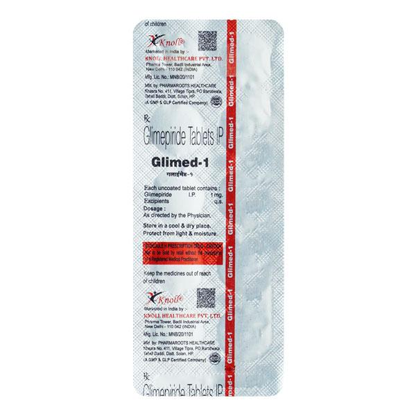 GLIMED 1mg Tablet 10's