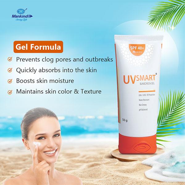 Uvsmart SPF 40+ PA++++Sunscreen Gel 50gm
