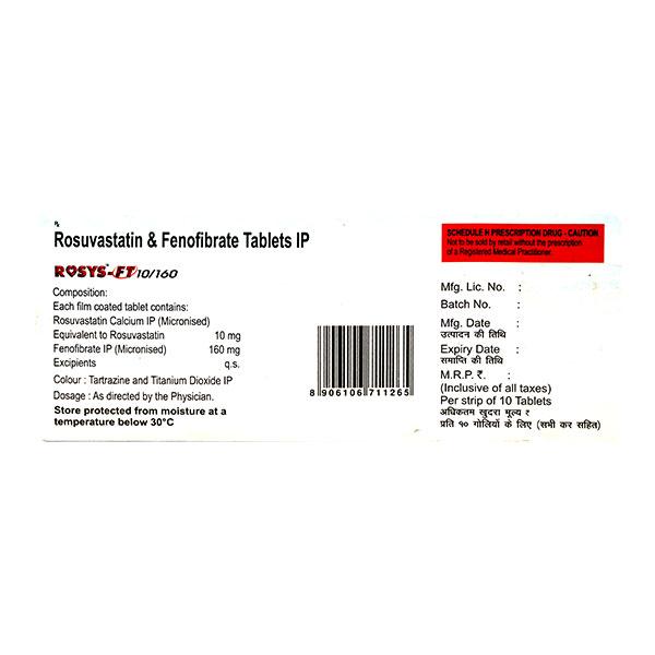 Rosys FT 10/160mg Tablet 10'S