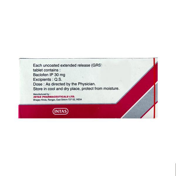 Baclof OD 30mg Tablet 10'S
