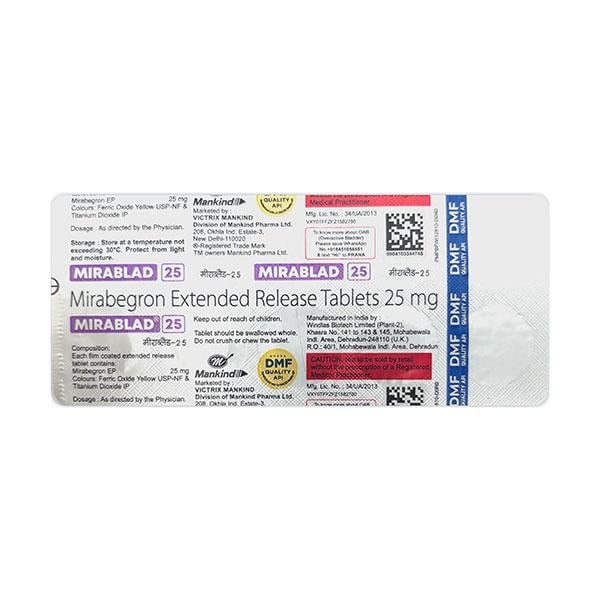 MIRABLAD 25 Tablet 10's