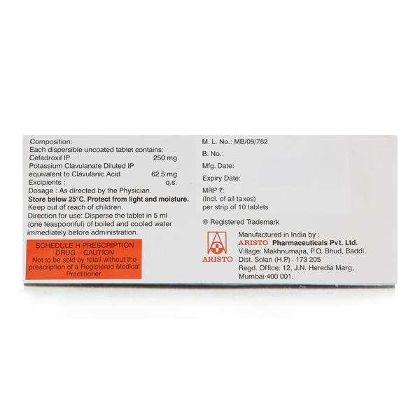 Cefadrox CV DT Tablet 10'S