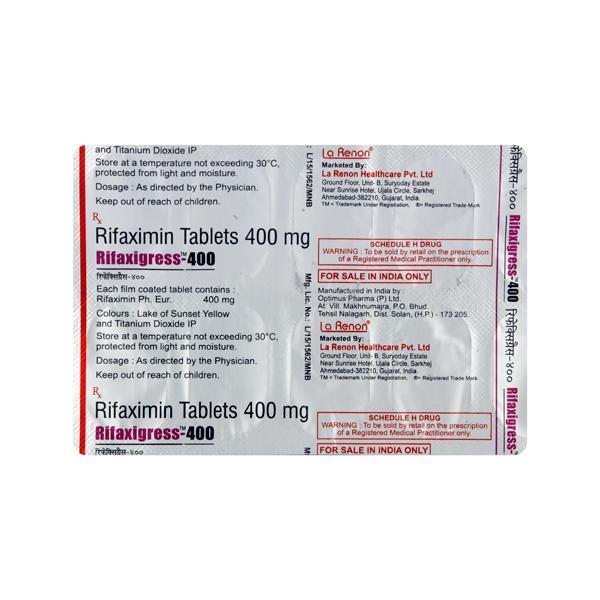 Rifaxigress 400mg Tablet 10'S