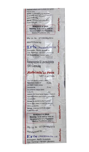 Rabonik Plus 40mg Capsule 10'S