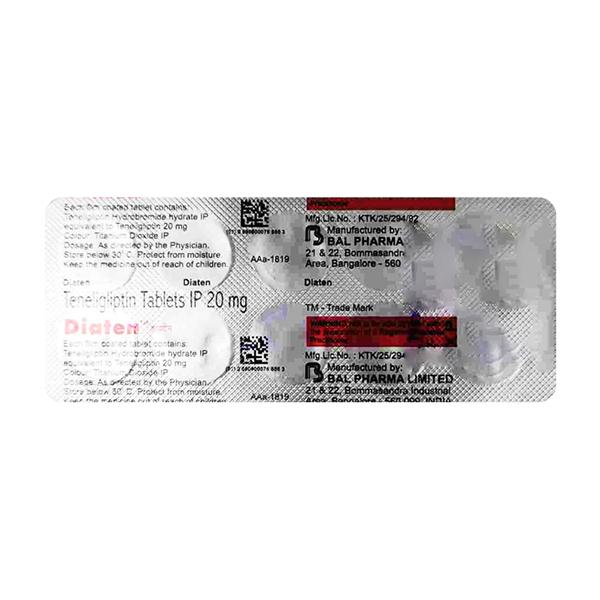 Diaten 20mg Tablet 10'S
