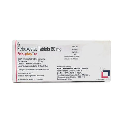 Febuday 80mg Tablet 10'S