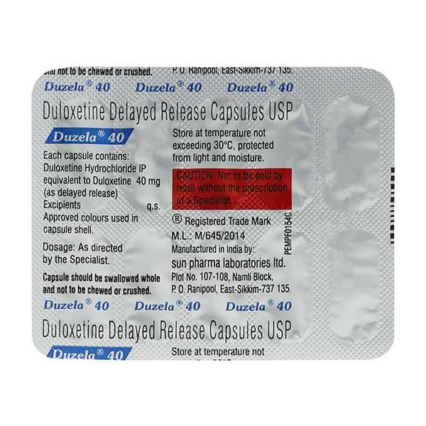 Duzela 40mg Capsule 10'S