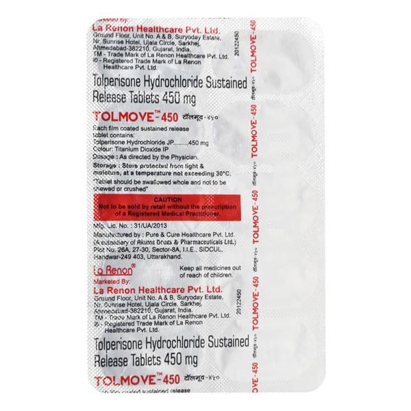 Tolmove 450mg Tablet 10'S